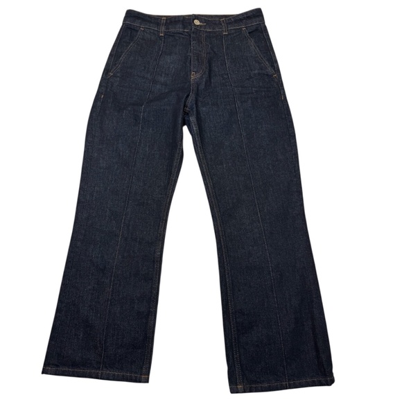 ME+EM Wide Leg Crop Jean With Front Seam 27